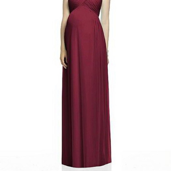 Dessy group burgundy maternity bridesmaid dress - Picture 4 of 4